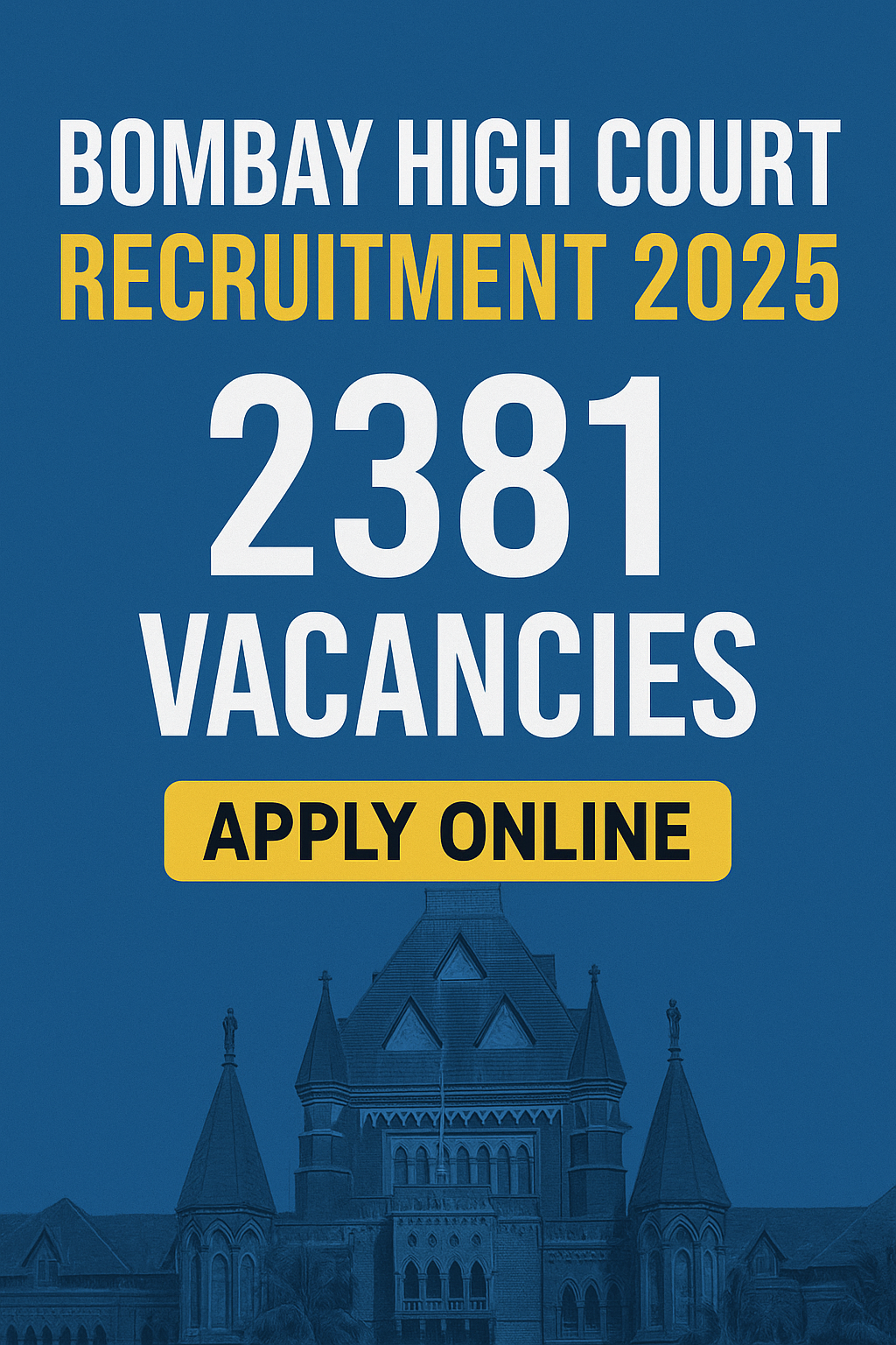 Bombay High Court Recruitment 2381 vacancies