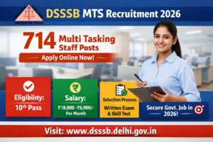 DSSSB MTS Recruitment 2026 