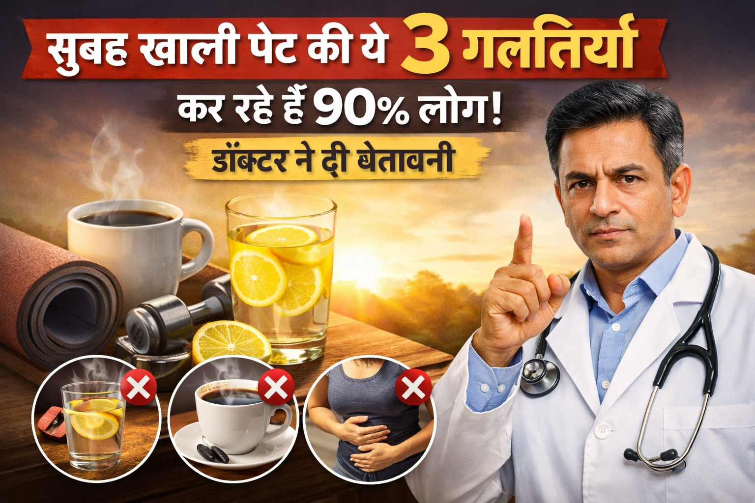 सुबह खाली पेट की जाने वाली 3 गलतियाँ जिनसे पाचन, हार्मोन और मेटाबॉलिज़्म पर बुरा असर पड़ता है – डॉक्टर की चेतावनी